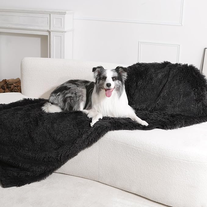 gogobunny Waterproof Dog Blanket for Couch & Furniture Protection - Super Soft Reversible Throw for Large Dogs & Cats, Calming Washable Fur & Sherpa Pet Blanket (25x35 Inch