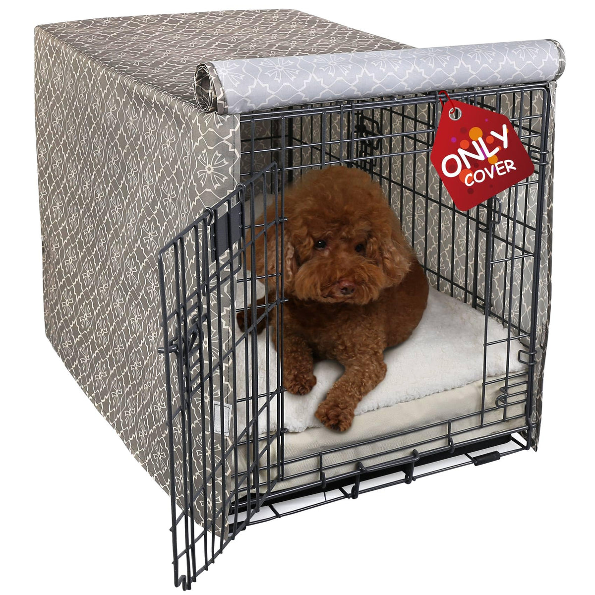 Explore Land Dog Crate Cover, 36 inches, Grey