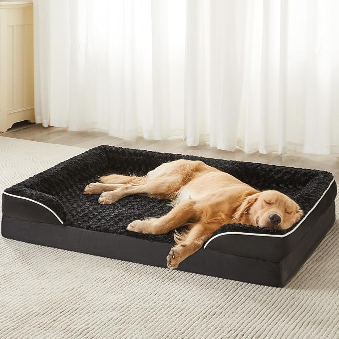 WNPETHOME Orthopedic Washable XXL Dog Bed for Senior Dog Cozy Sleep