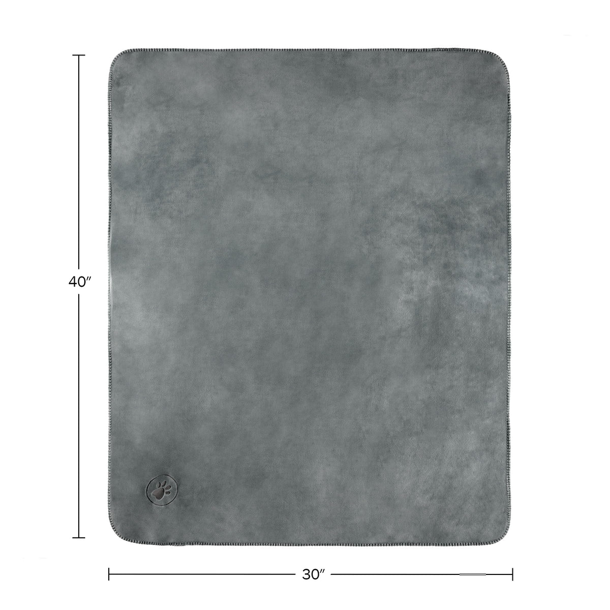 Waterproof Pet Blanket - 30x40-Inch Reversible Sherpa Fleece Throw Protects Couches, Cars, and Beds from Spills, Stains, and Fur by PETMAKER (Gray)