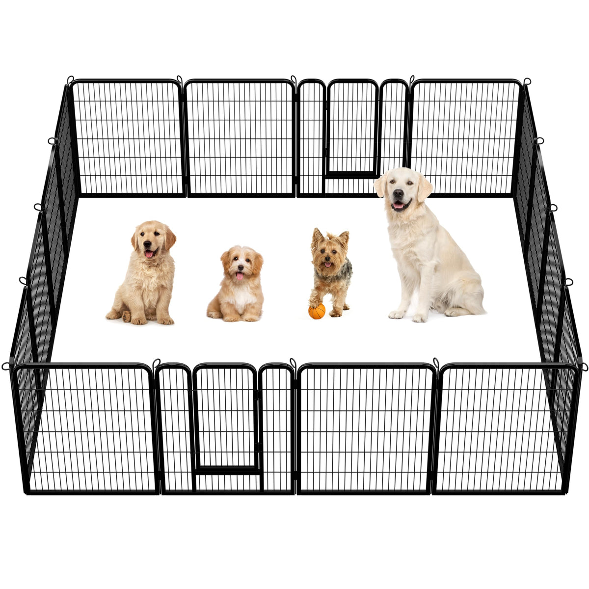 Yaheetech Dog Playpen 32in 6 Panels Pet Fence for Indoor Yard RV Camping