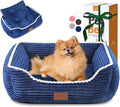 Zerbuger Orthopedic Dog Bed for Medium Dogs,Dog Sofa Beds Supportive Foam Pet Couch Bed with Removable Washable Mat and Nonskid Bottom (Medium, Blue)