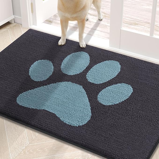 Buganda Dog Door Mat for Muddy Paws 47x24, Absorbent Doormat for Inside — 30.0"l X 20.0"w X 0.6"th