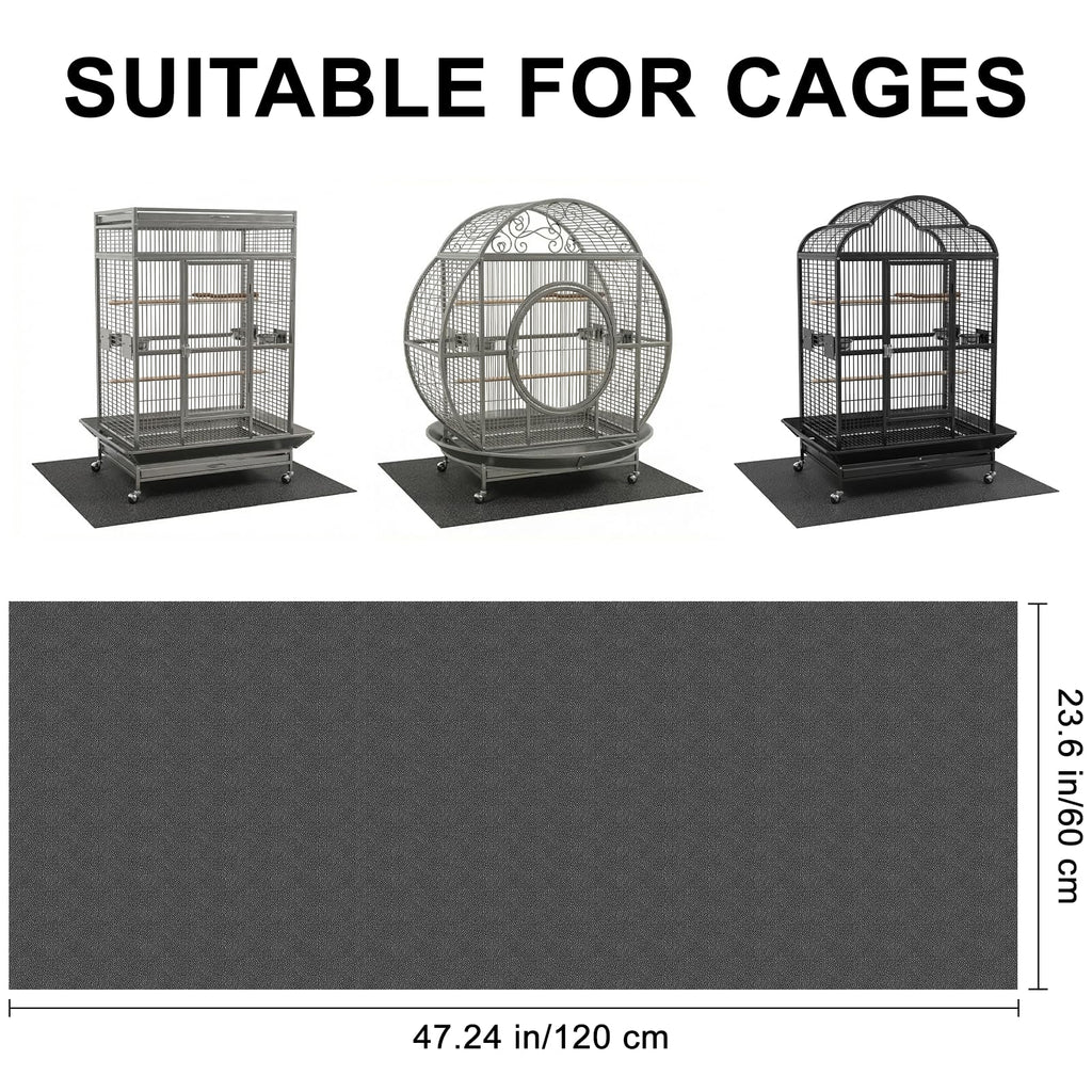 Wiojtry Under Pet Cage Mat for Bird Cages, Dog Kennels, Reptile Aquariums, Dog Kennels, Water-Resistant Pad for Hard Floors and Surfaces (X-Large)