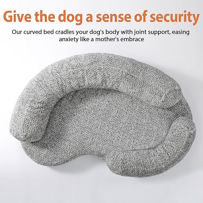 DogTender Circle Dog Bed for Small Dogs, Calming, Orthopedic Memory Foam
