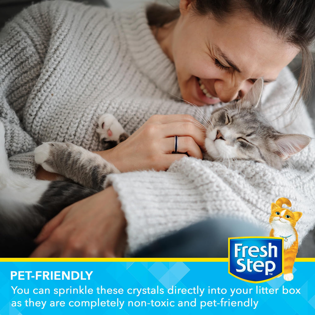 Fresh Step Cat Litter Crystals Deodorizer, Summer Breeze Scent, 30 Oz