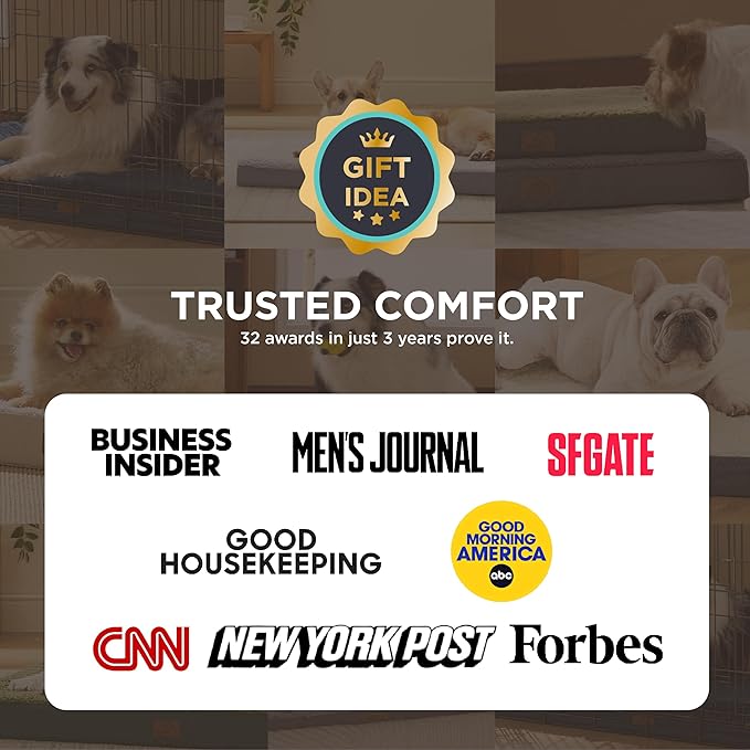 Bedsure Washable Dog Crate Bed for Large Size with Comfy Sherpa,35x22 Black