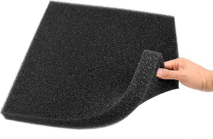 CKDFK Aquarium Filter Bio Sponge Pad, Foam Sponges Filter Media, Cut fit it Filter Accessories for Fish Tanks and Ponds (18"x18"x1.6" (50PPI) 1 Pack)