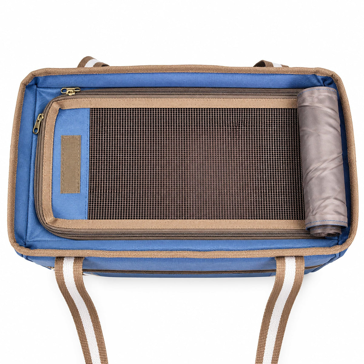 Pet Life Pet Carrier - Dual-Pocketed Airline Approved Carrier - Blue
