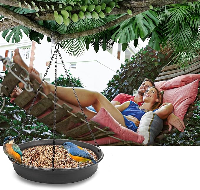 CARGEN Hanging Bird Bath Bowl - Window Bird Water Feeder Tray for Outdoors