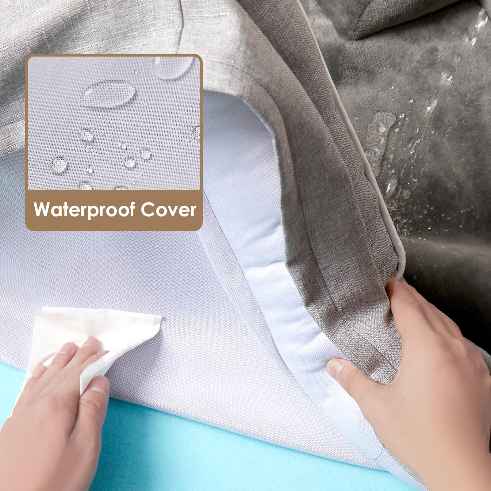 EHEYCIGA Orthopedic Dog Beds Large Sized Dog, Waterproof Washable Pet Bed