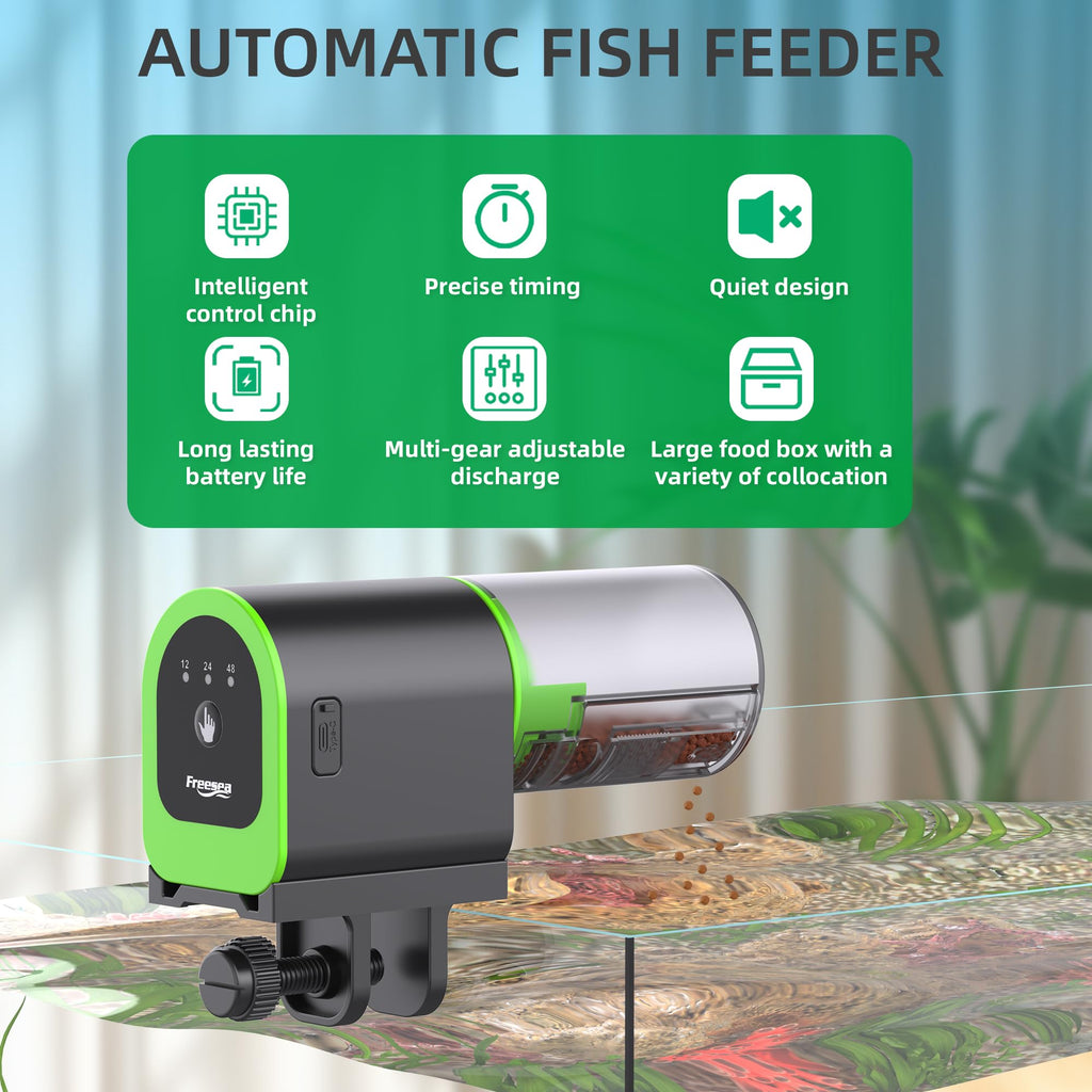 FREESEA Automatic Fish Feeder for Aquarium: Small Vacation Betta Feeder