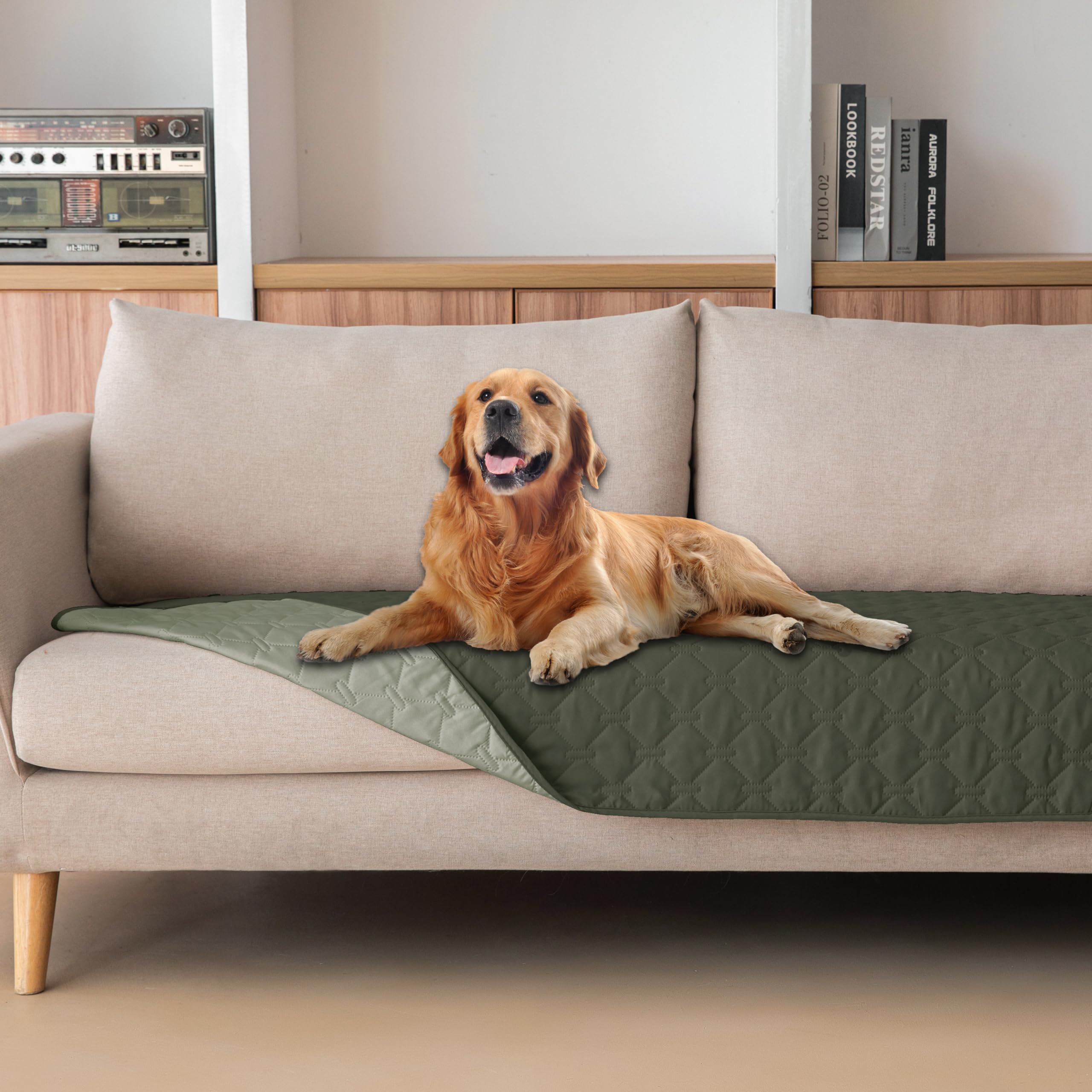 gogobunny 3X Stronger Waterproof Pet Blanket, Scratch Proof Furniture Protector for Dogs Cats, Reversible Cover 82x120 Inch — 30x70 Inch (Pack of 1)