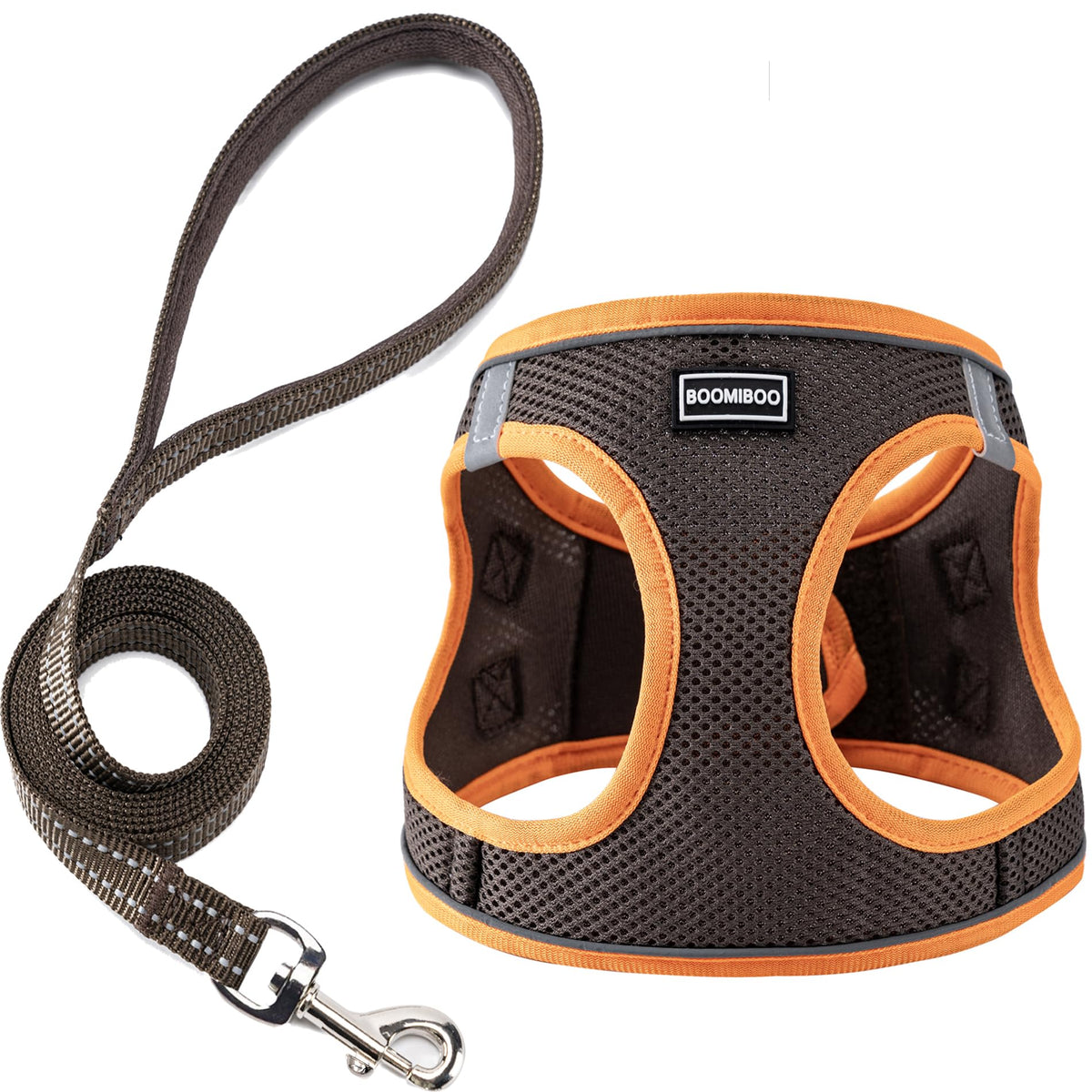 Dog Harness with Leash Set,Step-in Adjustable Puppy Pet Vest,Blue Stripe XS