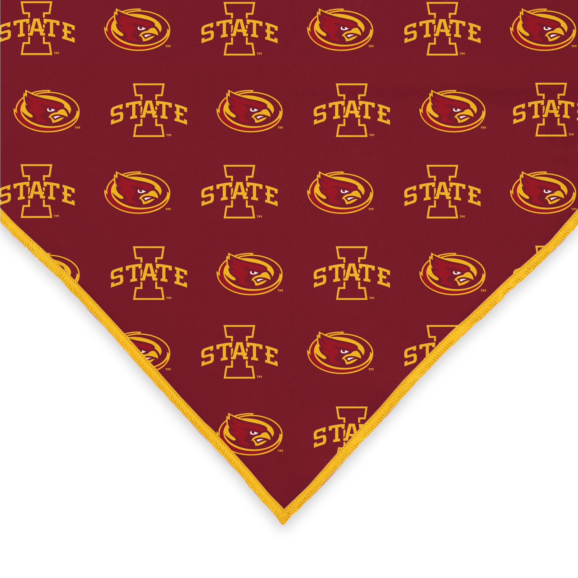 Iowa State Cyclones Officially Licensed Bandana for Dogs and Cats | Fits Pets Great Gift Idea | Easy-to-Tie (Small, 13")