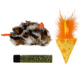 Instincts by SmartyKat 2-Pack Mouse 'N Mate Plush Refillable Cat Toys w/HappyNip Tube (Catnip & Silvervine) - Multicolor, 2-Pack