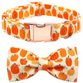 Bobo Rainbow Dog Collar - Halloween Pumpkin Bowtie Dog Collar Gift Soft Bow Collar Pet Adjustable Metal Buckle Dog Collar for Large Dogs