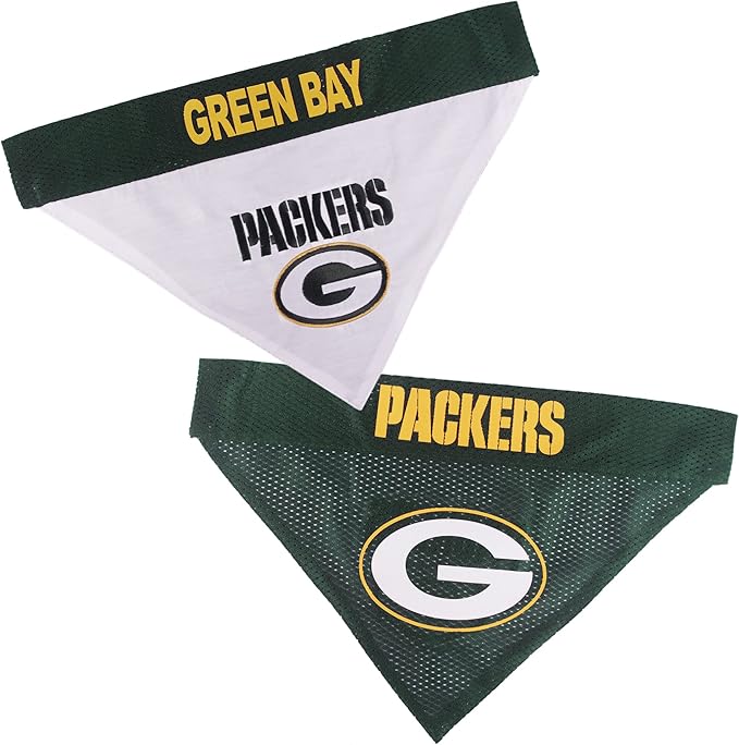 NFL DOG BANDANA - HOUSTON TEXANS REVERSIBLE PET BANDANA. 2 Sided Sports Bandana with a PREMIUM Embroidery TEAM LOGO, Large/X-Large. - 2 Sizes & 32 NFL Teams available