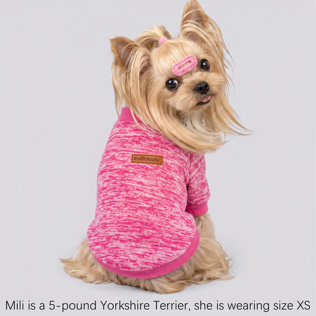 3 Pack Dog Sweaters for Small Dogs Girl Boy Winter Fleece Clothes Warm Soft Dog Sweatshirt Outfit for Dogs Cats Pet Apparel