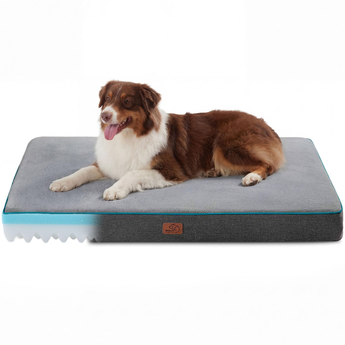 Bedsure Memory Foam Dog Beds Large Sized Dog, Orthopedic Crate Pads, 35x22