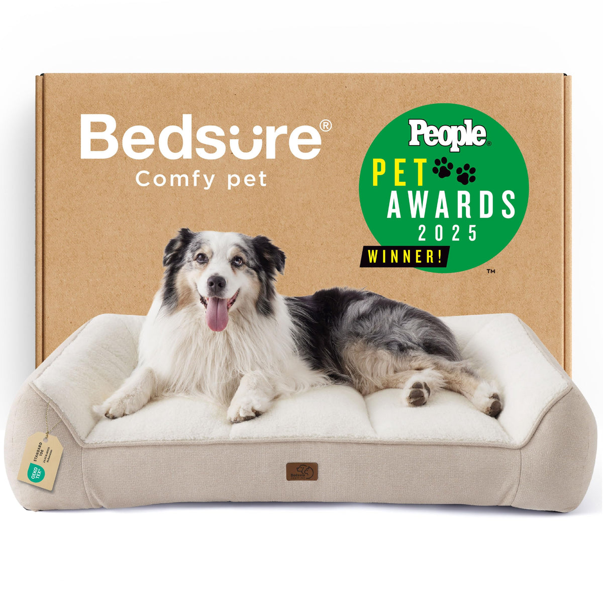 Bedsure SupportMax® Extra Thick Orthopedic Dog Beds Large Sized Dog