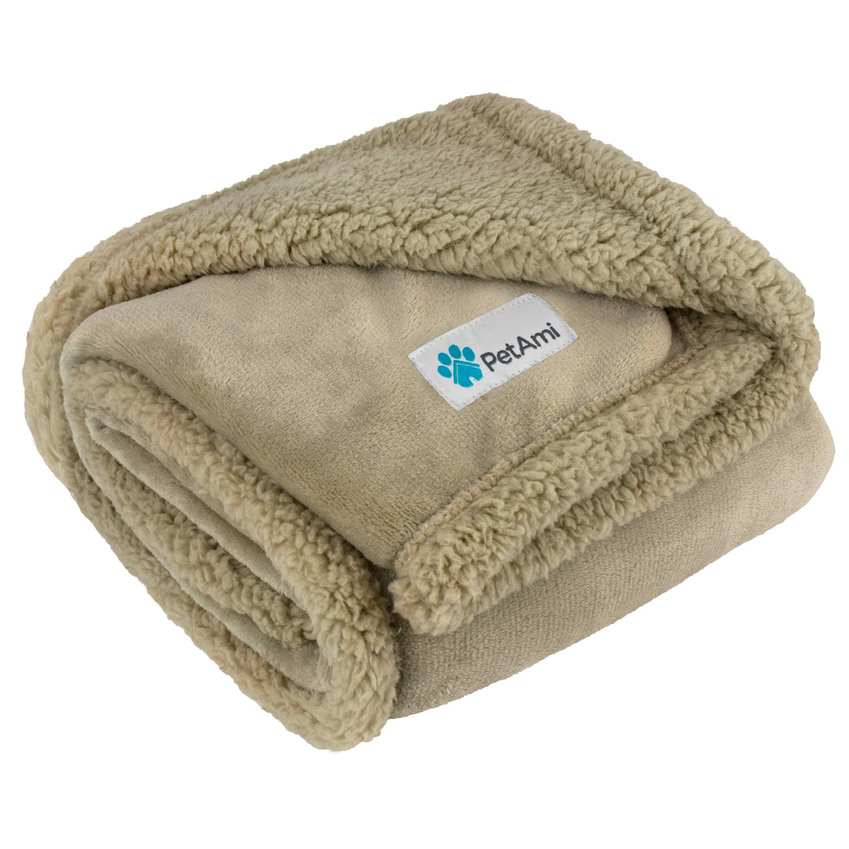 PetAmi Dog Blanket for Medium Small Pet Cat Puppy Kitten, 60x40 Solid Brown