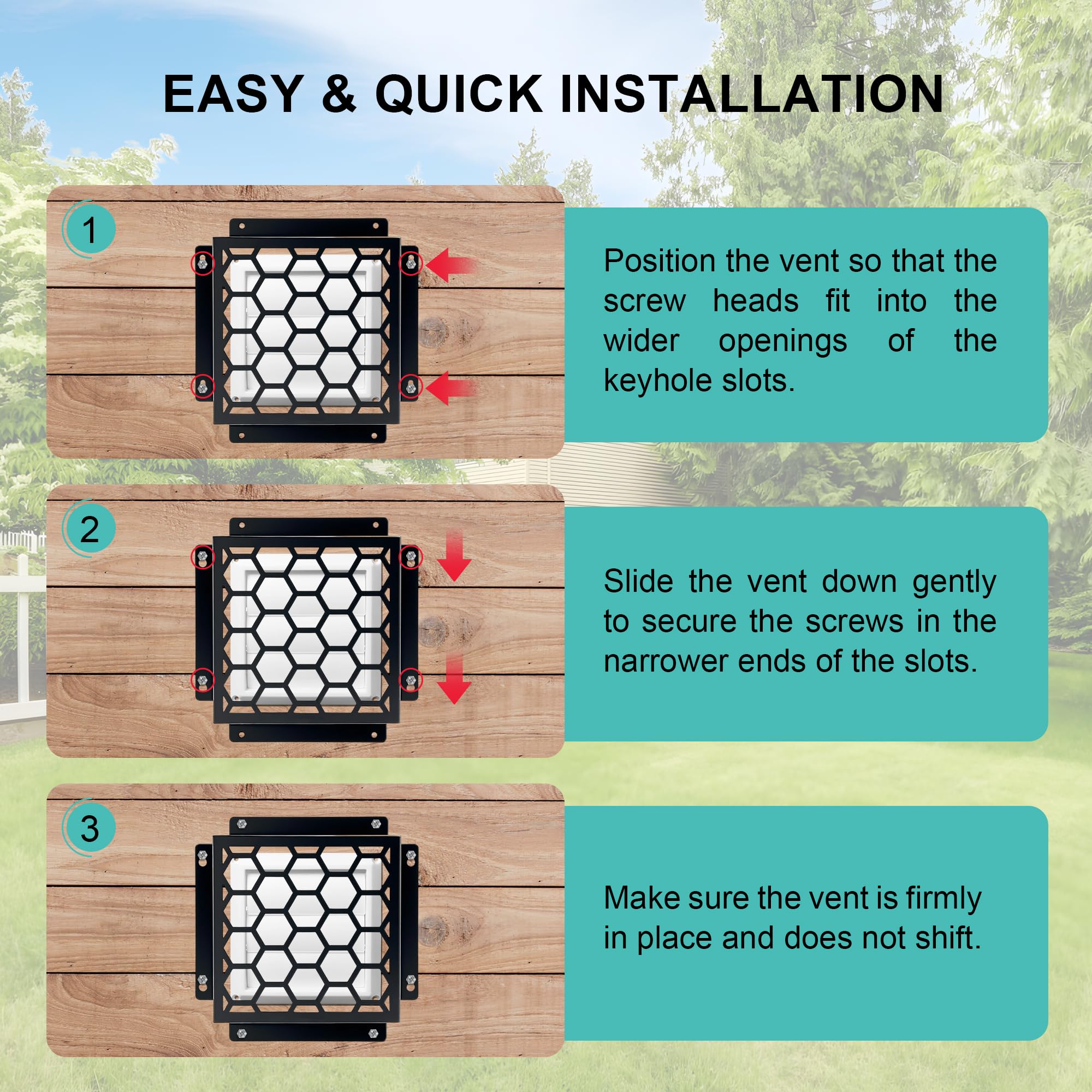 OVNTHYK Dryer Vent Bird Guard - Universal Fits for 3" to 4" Dryer Vents & Exhaust Fan Ventilation Cover (Kitchen/Bathroom), Steel Ventilation Bird Cage, Black