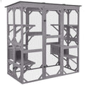 Aivituvin Extra Large Window Catio 5-Level Outdoor Cat Enclosure with Cover