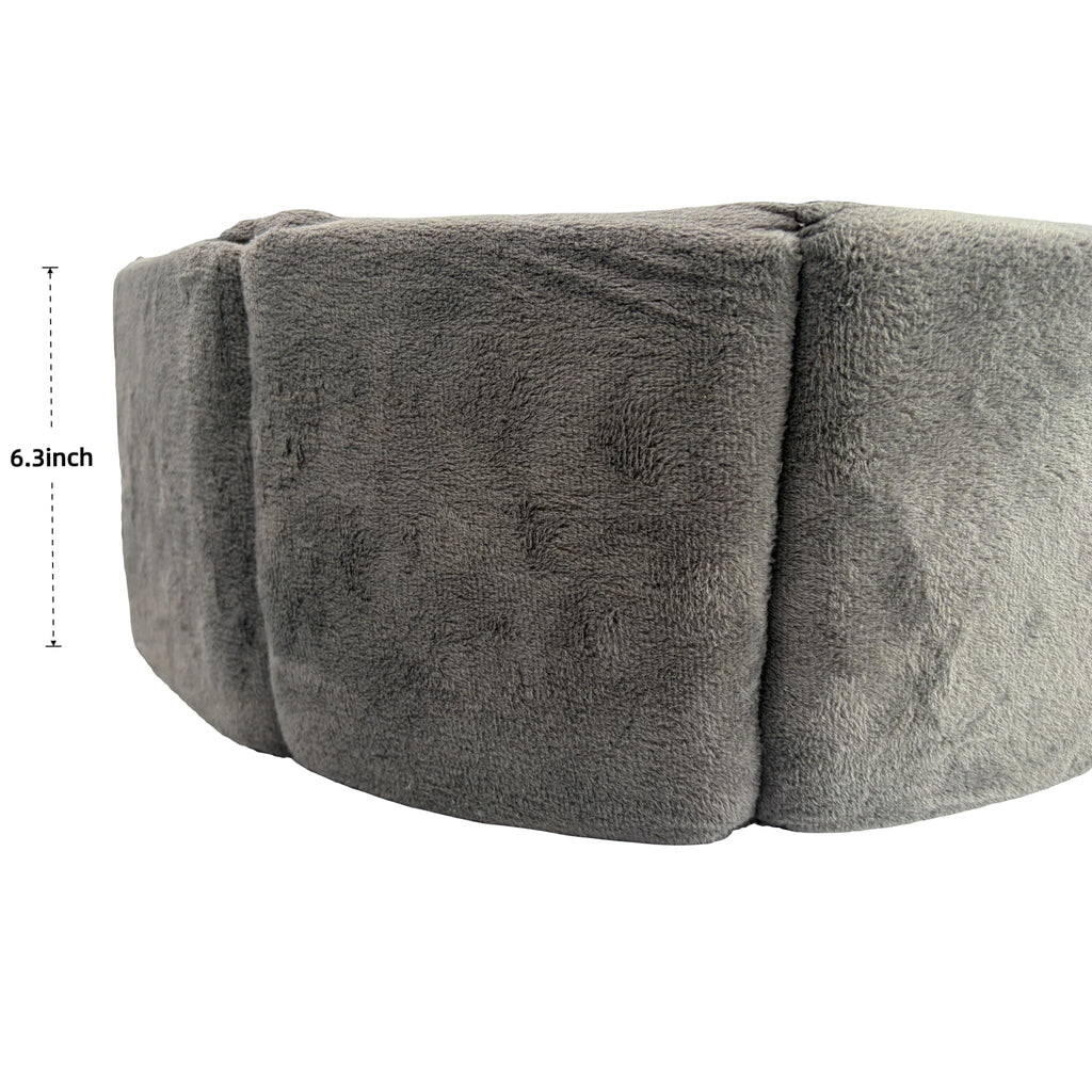 PJYuCien Orthopedic Memory Foam Round Pet Bed, 20", Gray