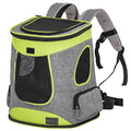 Petsfit Pet Backpack Carrier Easy-Fit Dog Travel Backpack Carrier for Hiking Walking Cycling Suitable for Small Medium Dogs Cats and Rabbits up to 22 Pounds, Green