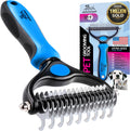 Pat Your Pet Deshedding Dog Brush For Shedding – Cat Brushes For Indoor Cats, Double-Sided Cat Brush Deshedding & Grooming Tool For Long Haired And Short Haired Dogs, Skin-Friendly