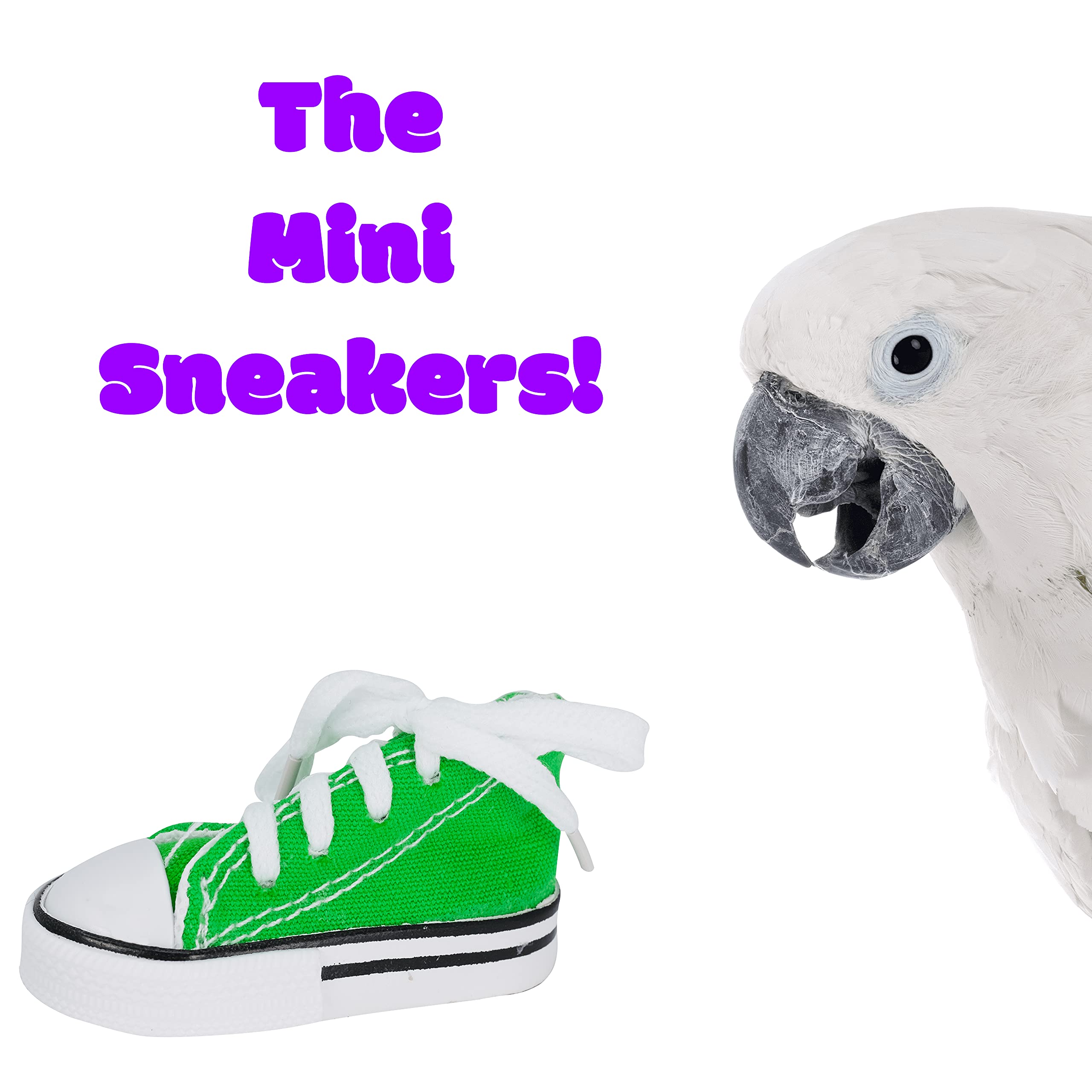 Bonka Bird Toys 6 Mini Sneakers Colorful Cotton Shredding Parrot Parrotlet Budgie Finch Cockatoo