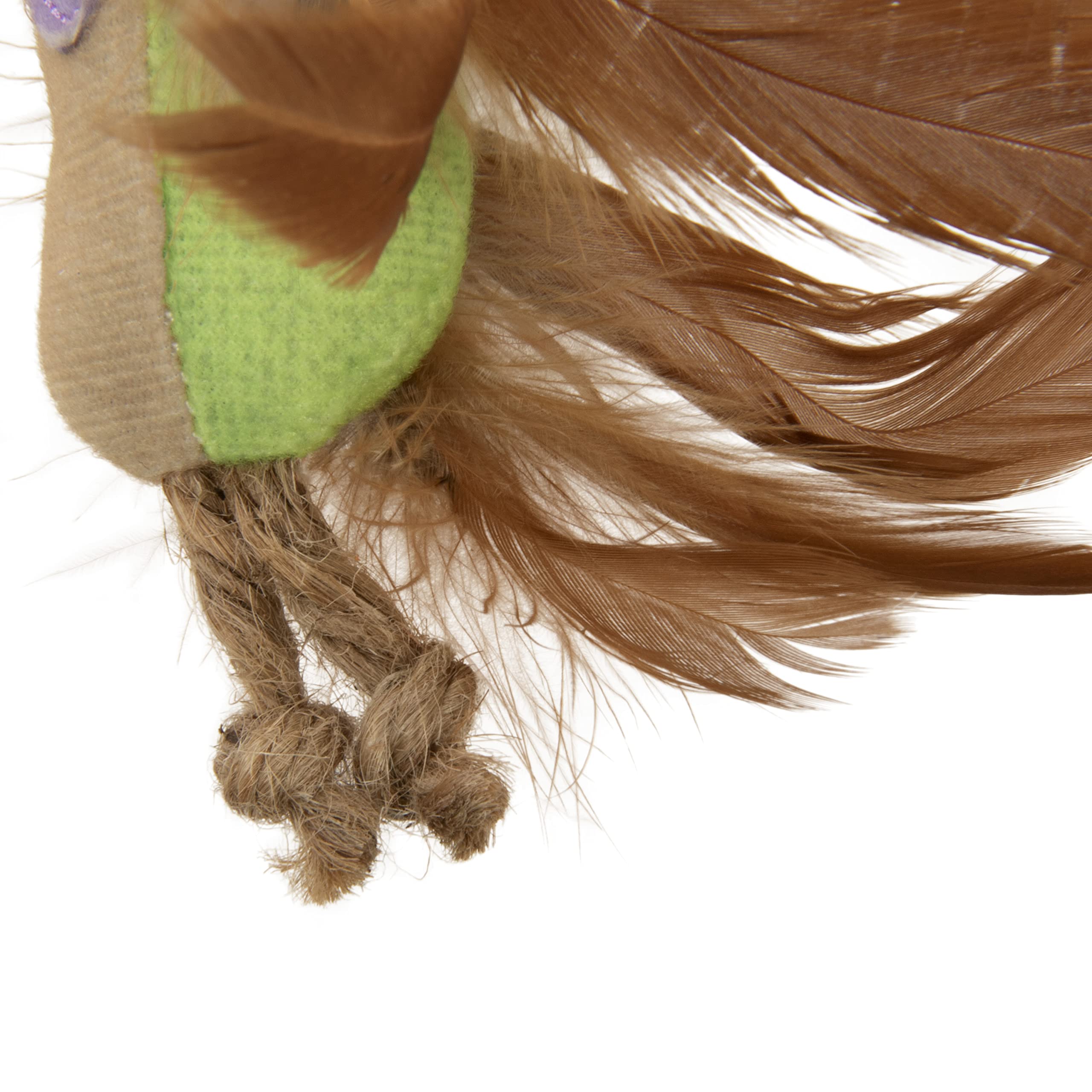 Instincts by SmartyKat 2-Pack HappyNip Love Mates Feather Birds Plush Cat Toys, Contains Catnip & Silvervine - Orange/Green, 2-Pack