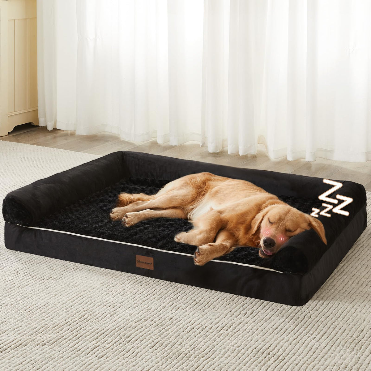 BFPETHOME Orthopedic Washable XLarge Dog Bed for Senior Dog Cozy Sleep