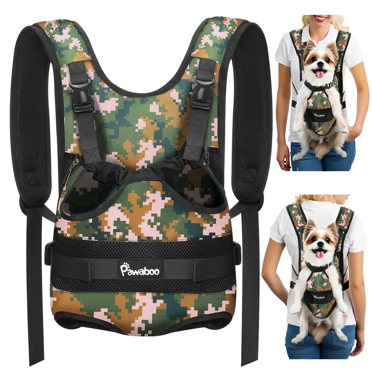 Pawaboo Pet Front Carrier Backpack for Small Medium Dogs