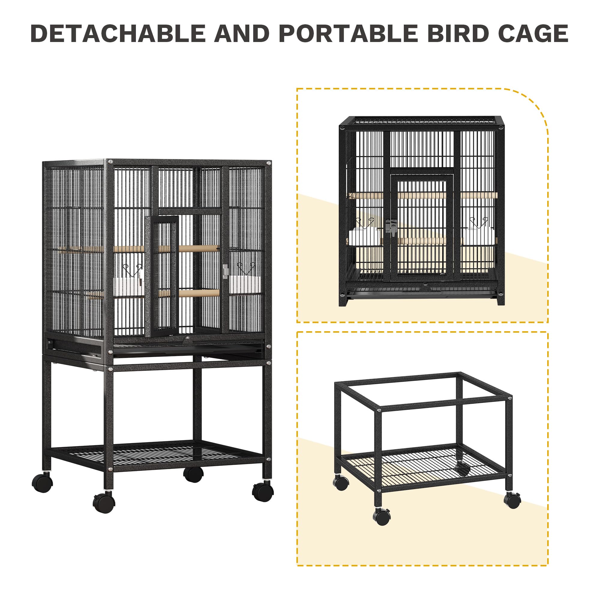 DWVO 41-inch Metal Bird Cage