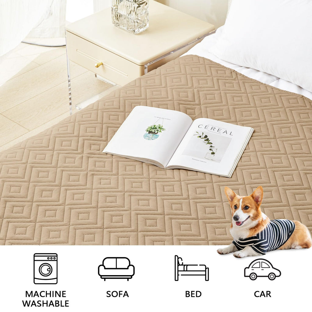 hyha Waterproof Reversible Dog Blanket, Pet Blanket for Sofa Couch