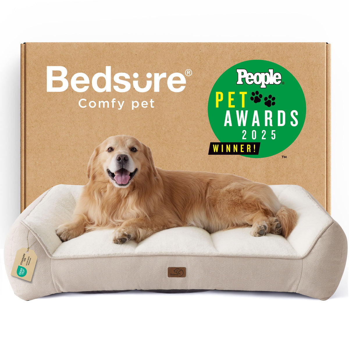 Bedsure SupportMax® Extra Thick Orthopedic Dog Beds Large Sized Dog