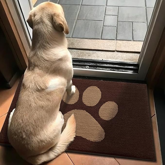 Buganda Dog Door Mat for Muddy Paws 30x20, Absorbent Doormat for Inside