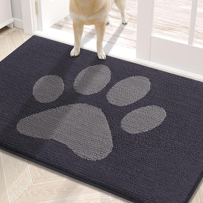 Buganda Dog Door Mat for Muddy Paws 47x24, Absorbent Doormat for Inside — 30.0"l X 20.0"w X 0.6"th