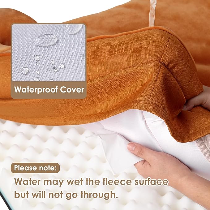 EHEYCIGA Orthopedic Dog Bed Medium Size Dog, Waterproof Washable Pet Beds