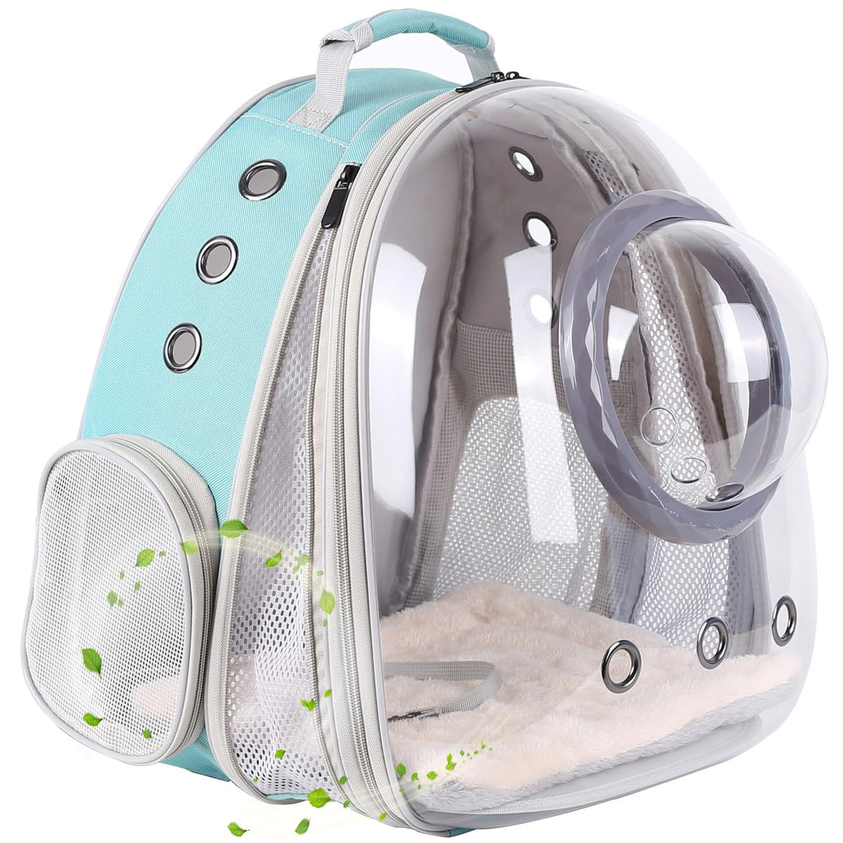 Large Cat Backpack Carrier, 20 Pounds Cat Carry Bookbag, Space Capsule Astronaut Clear Bubble Front Extension to Transport Small Puppy Bunny