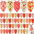 Weewooday 50 Pcs Thanksgiving Fall Dog Bandanas Bulk for Dogs Autumn Soft Bibs Adjustable Triangle Pet Bandana for Small Medium Large Costume(Leaves Pattern