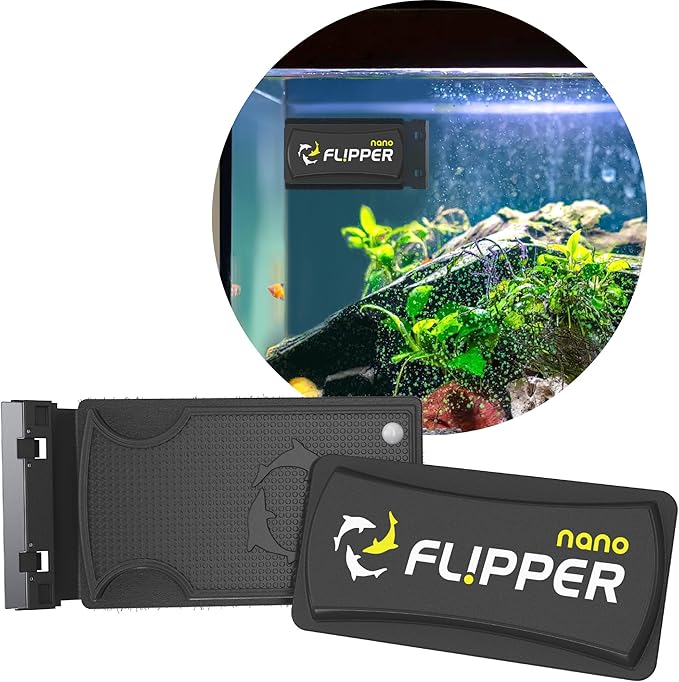Flipper Nano Aquarium Algae Cleaner For Glass Tanks Only Upto 1/4-Inch …