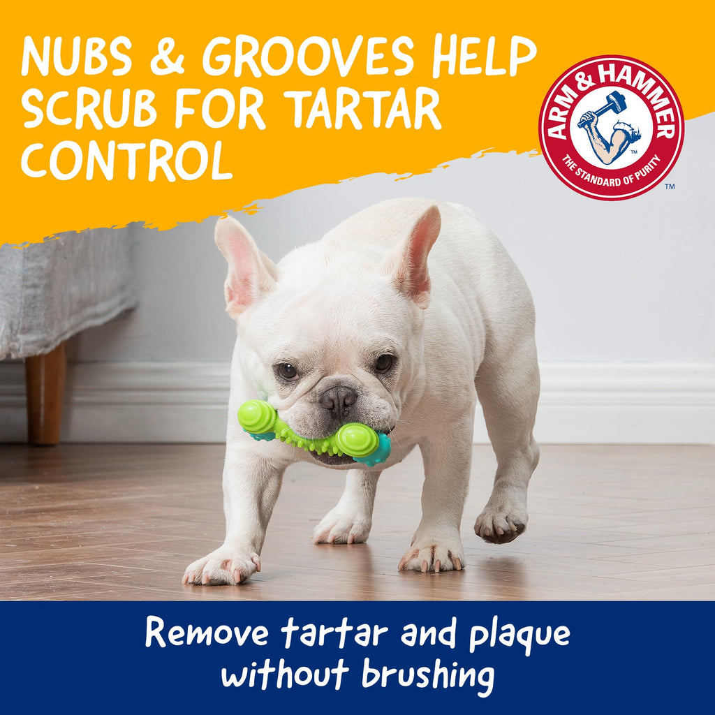 Arm & Hammer Nubbies Duality Bone Dental Dog Chew Toy, Apple Flavor, 24-Pk