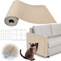 Cat Scratch Furniture Protector - 100" x 13.8" Trimmable Self-Adhesive Cats Claws Scratch Pads, DIY Cat Climbing Couch Protector for Scratch Post Cat Tree Replacement Indoor (Brown)
