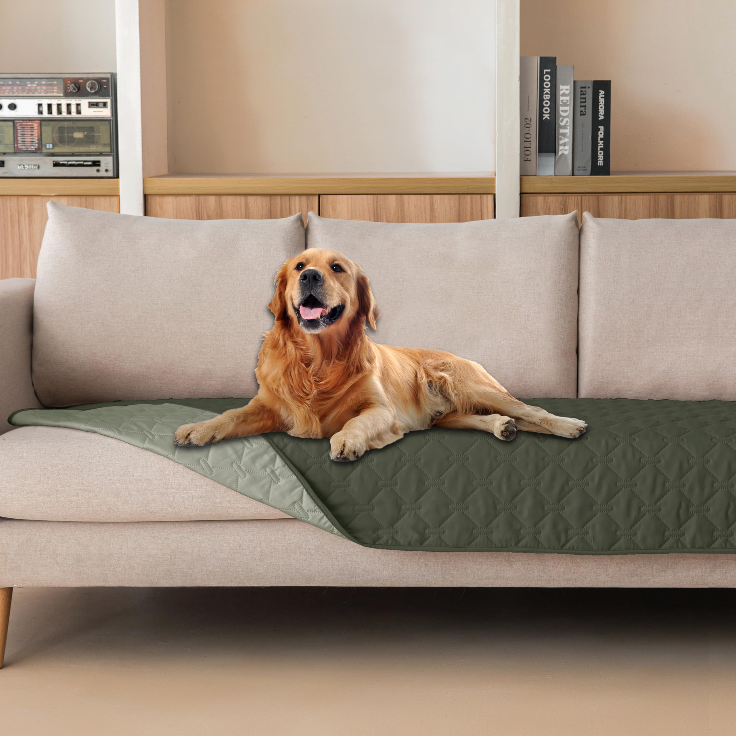 gogobunny 3X Stronger Waterproof Pet Blanket, Scratch Proof Furniture Protector for Dogs Cats, Reversible Cover 82x120 Inch — 30x80 Inch (Pack of 1)