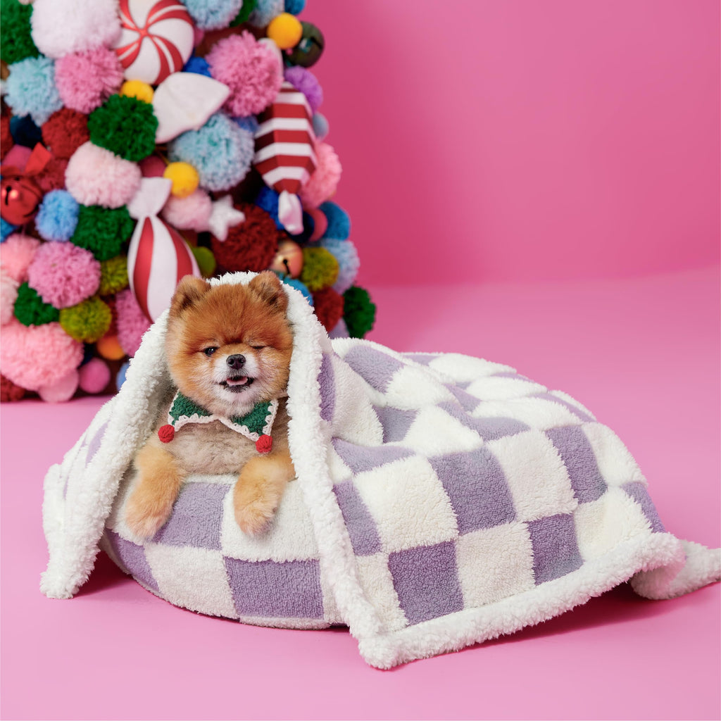 LE SURE Waterproof Dog Blankets for Small Dogs Cute Cozy 3D Jacquard,25x35