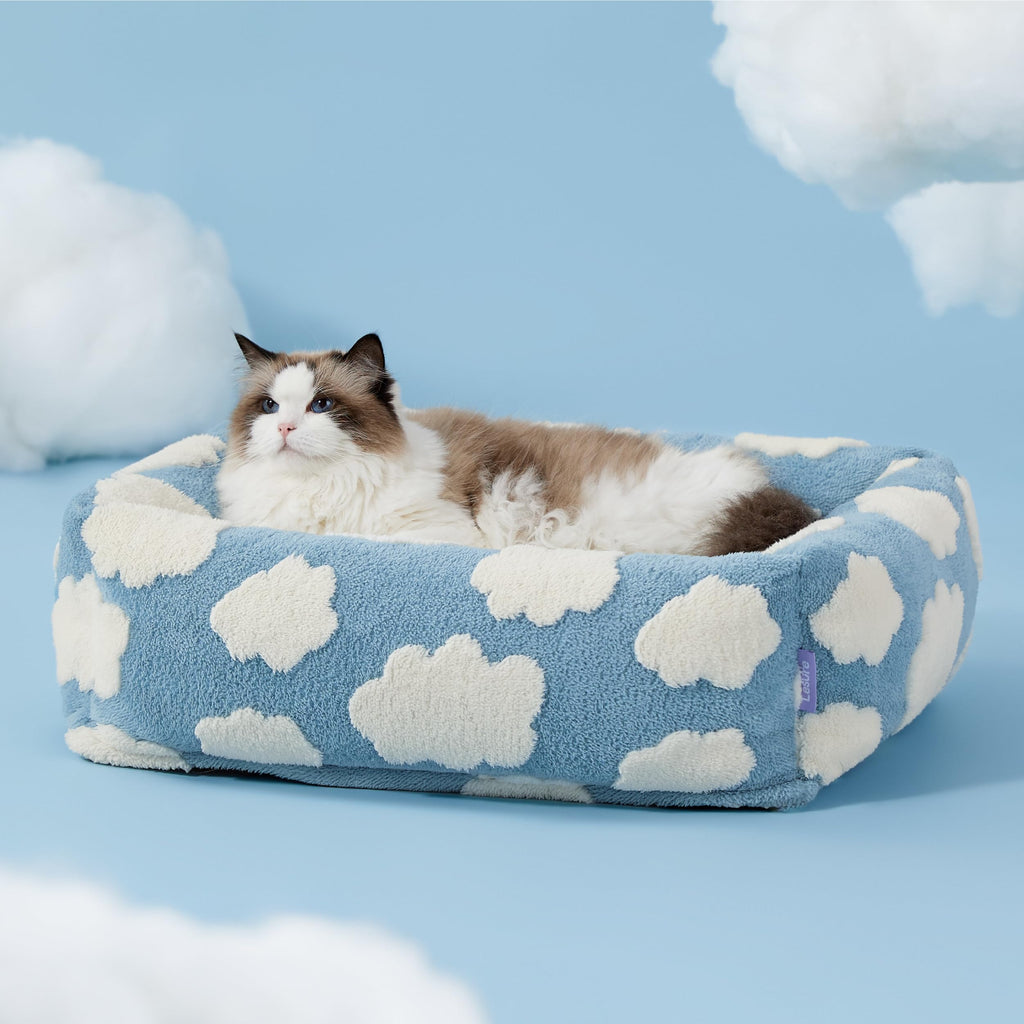 LE SURE Cute Dog Bed for Small Dogs & Cats Jacquard Washable Puppy Bed,20in