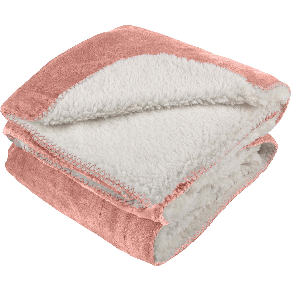 Waterproof Pet Blanket - 50x60-Inch Reversible Sherpa Fleece Throw Protects Couches, Cars, and Beds from Spills, Stains, and Fur by PETMAKER (Pink)